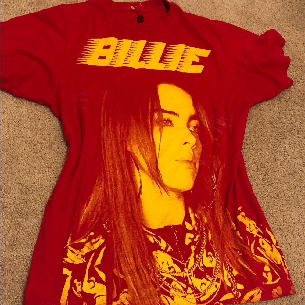Billie Eilish Red & Yellow Graphic Tee